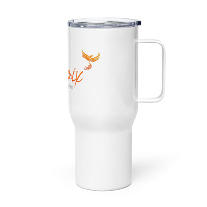 Travel mug with a handle